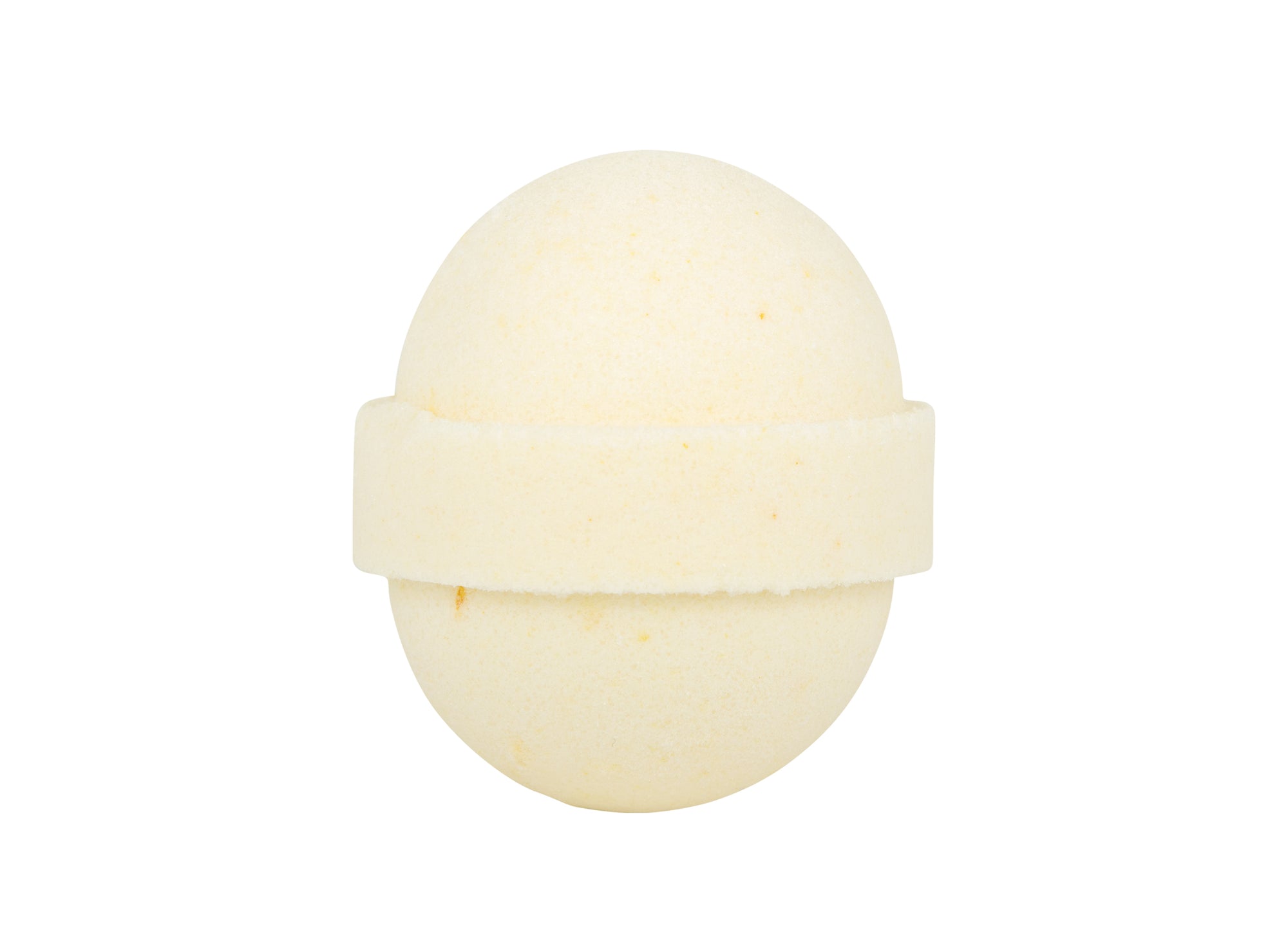 Bombe de bain à la verveine. 80 gr. Enrichie de beurres de cacao, mangue, avocat et huile végétale d'abricot. Huile essentielle de verveine. Un peu de couleur jaune.