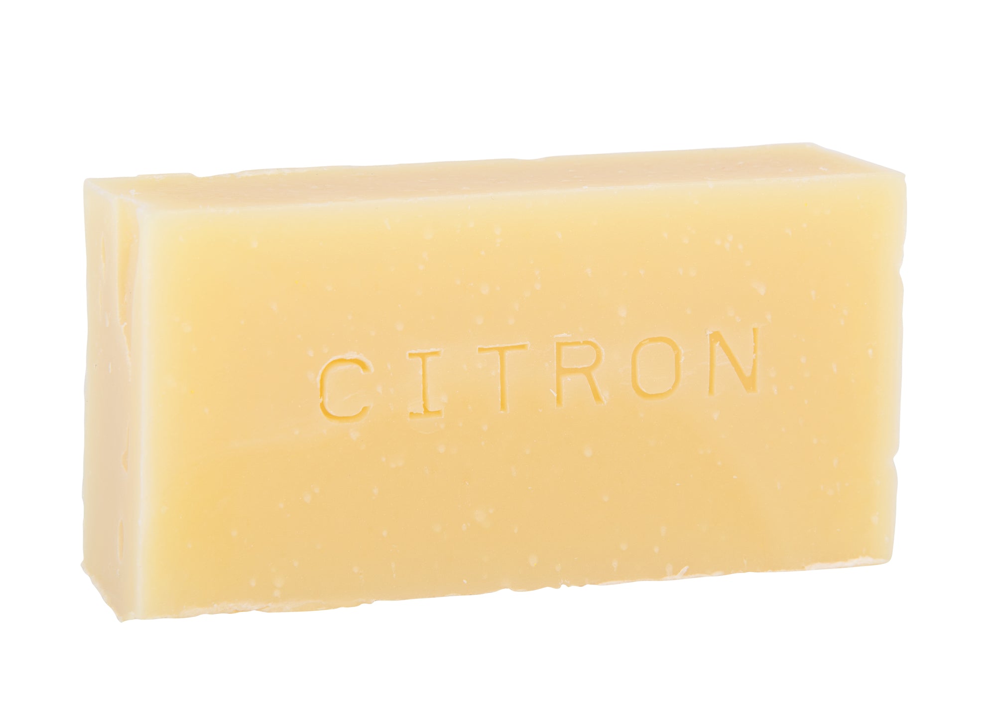 Savon corps visage 90 g. Huile essentielle citron. Unicolor jaune. Surgras à 8%.