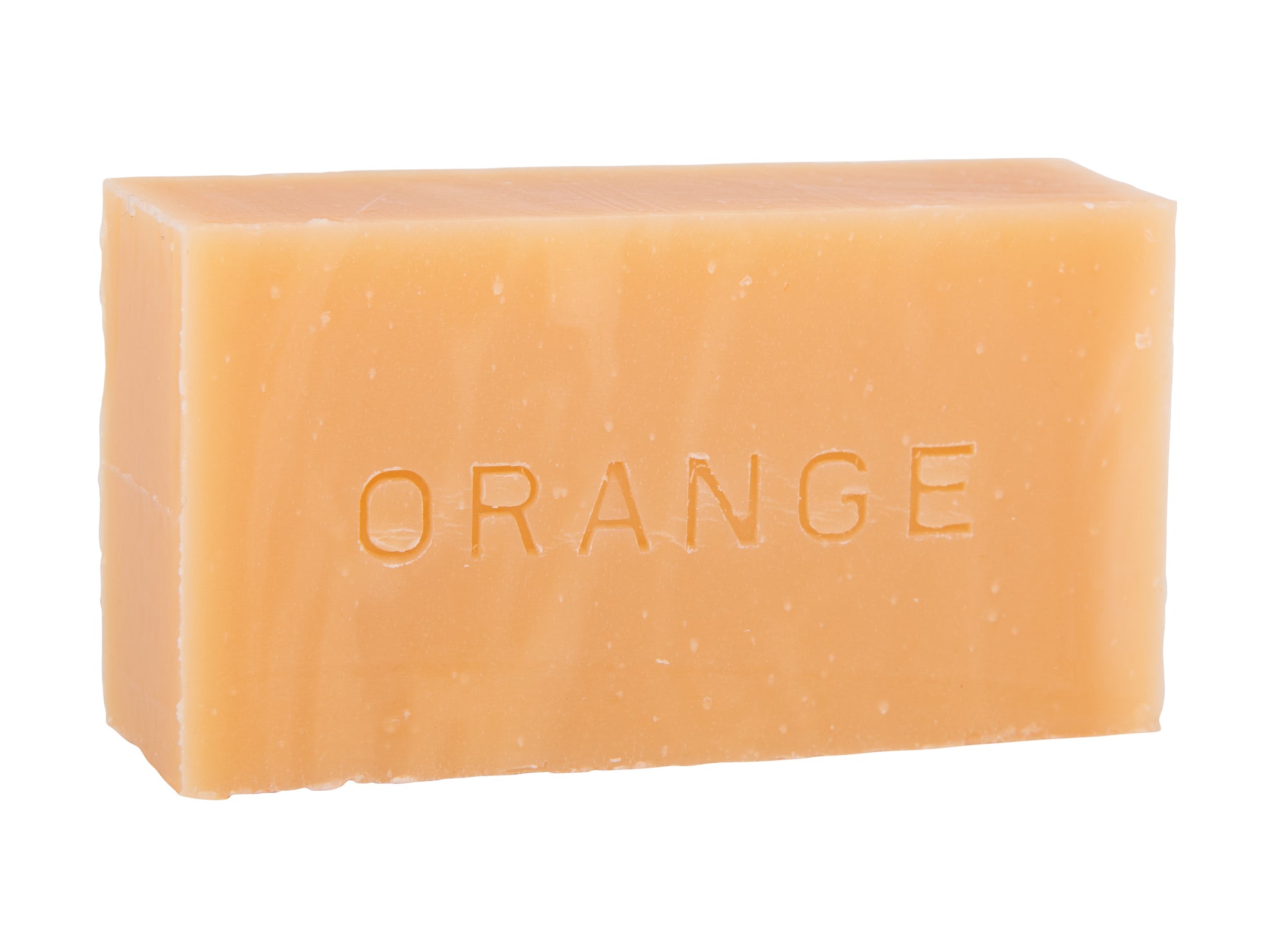 Savon corps visage 90 g.  Forme rectangulaire unicolor orange. Surgras à 8%.  Notre savon convient à tous les types de peau et constitue le choix idéal pour une utilisation quotidienne afin d&#39;obtenir une peau lisse et éclatante.